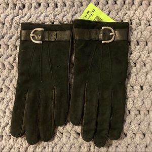 Coach Leather/ suede gloves